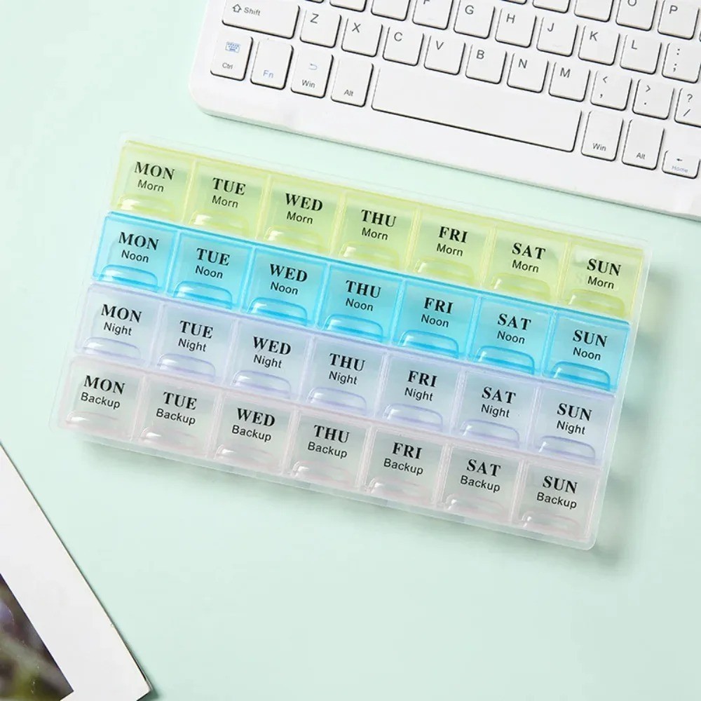 For Vitamins Extra Large Weekly Pill Organizer 3 Times A Day Medicine Cases Boxs