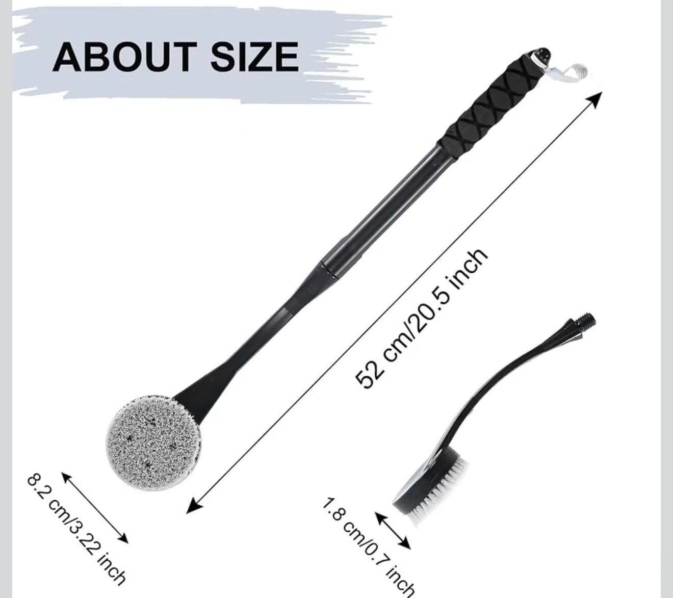 Back Scrubber for Shower,20.5″ Long Handle Shower Brush for Body for Deep Clean,