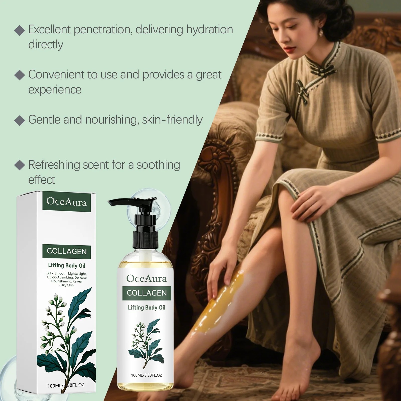 Elycura Advanced Collagen Oil Skin Tightening Firming Moisturizing Face & Body
