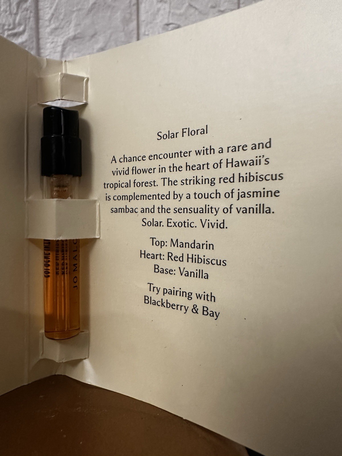 Jo Malone London Red Hibiscus Cologne Intense Spray Sample 0.05 fl oz