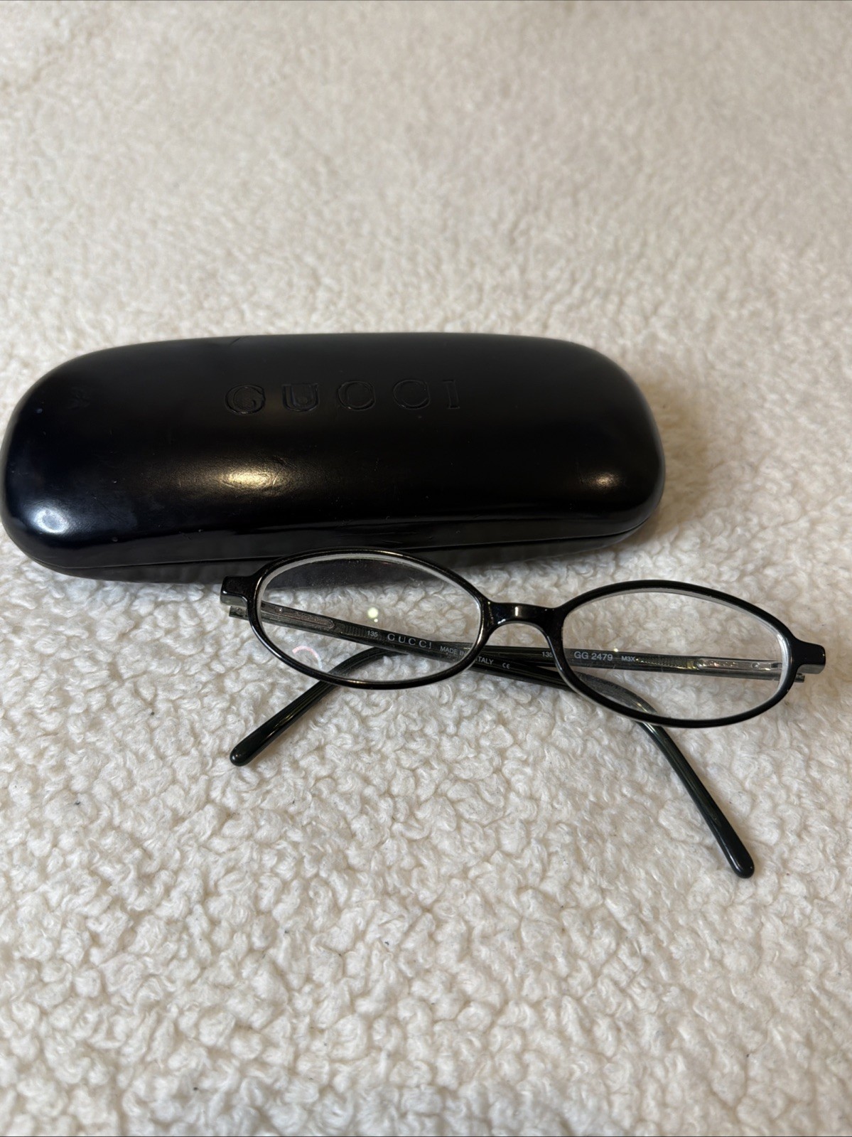 GUCCI GG 2479 M3X BLACK GREEN VINTAGE AUTHENTIC FRAMES EYEGLASSES W Case Luxury