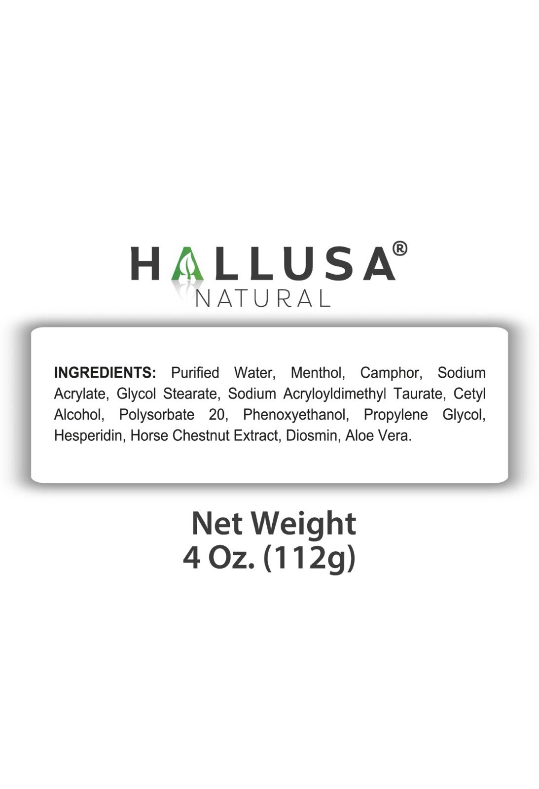Hallusa Natural Hallosmine Advance 1000mg Diosmin 60 ct + FREE Leg Cream 4 oz