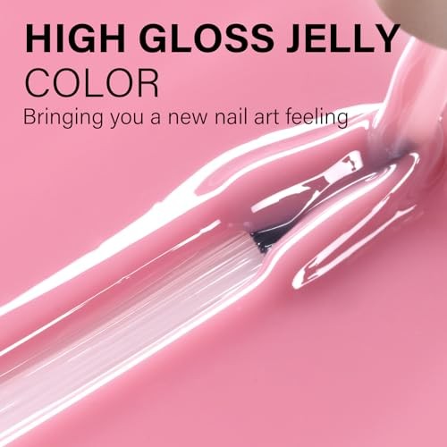 Gel Nail Polish Nude Pink Gel Polish Sheer Neutral Color Jelly Gels Sheer Pink