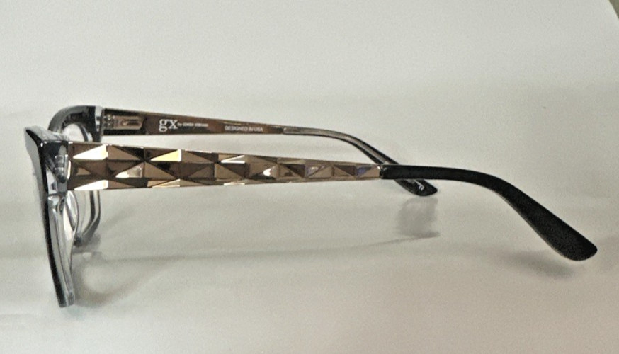 GX BY GWEN STEFANI -GX040- BLACK/GOLD- WOMENS DESIGNER EYEGLASSES 50-17-135