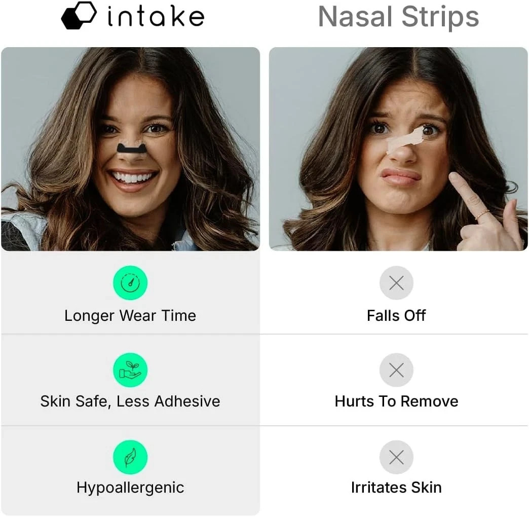 Intake Breathing — Magnetic Nasal Strips Starter Kit | 15 Count, Clear