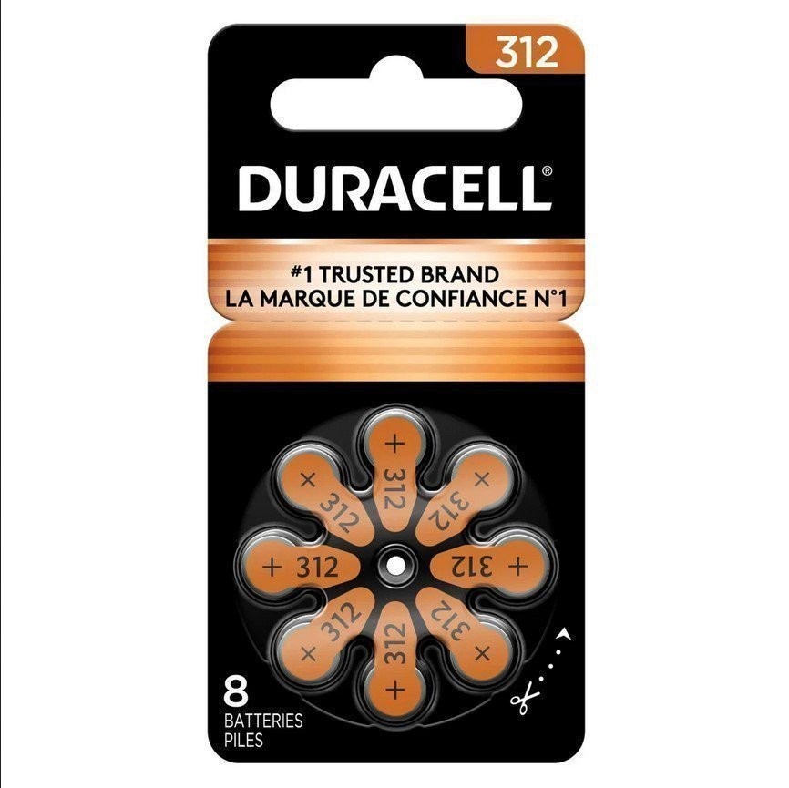 Duracell Hearing Aid Size 312 Batteries, 32 Count
