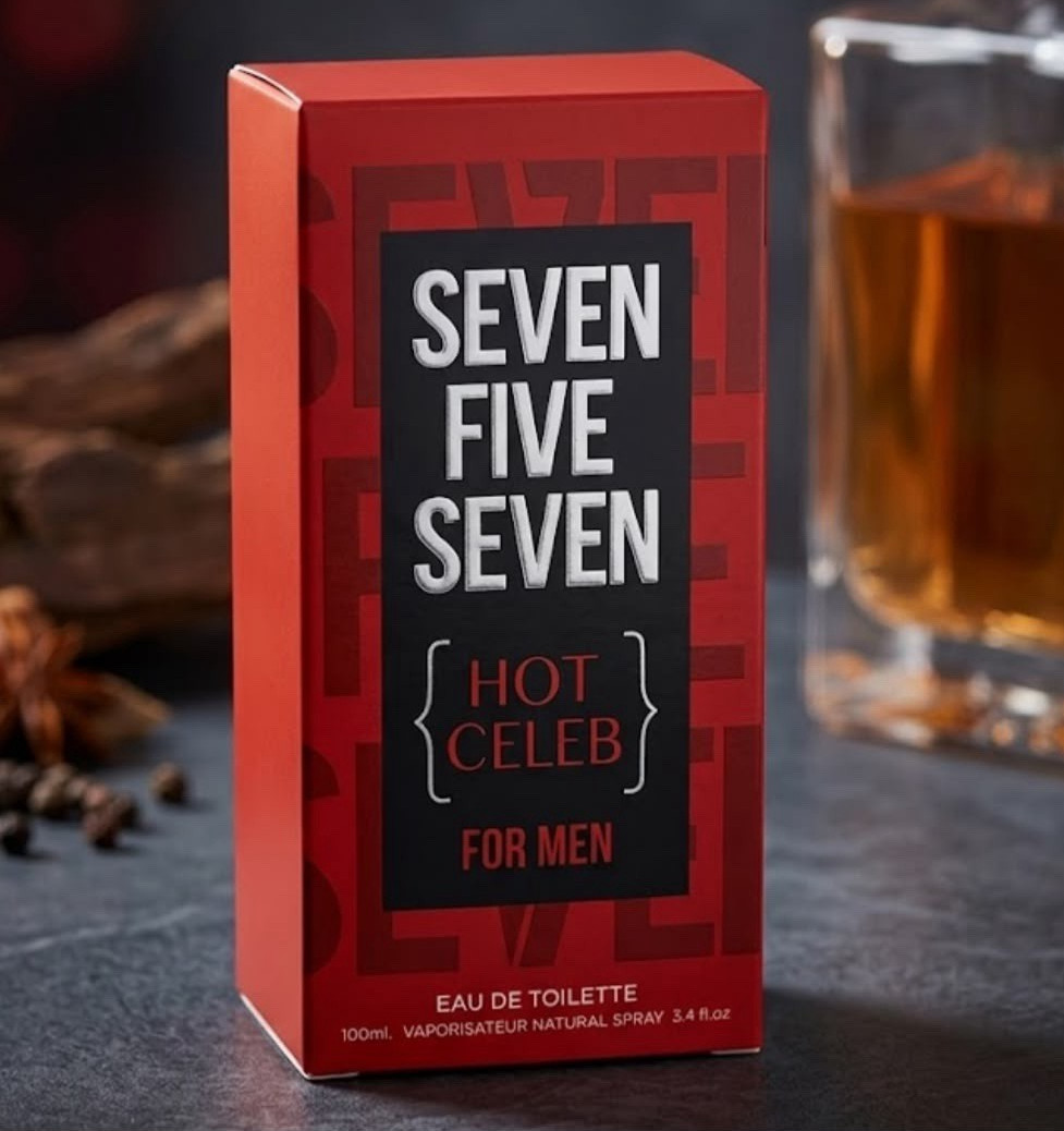 Seven Five Seven Hot Celeb for Men Eau de Toilette Spray, Regular Size 3.4 fl oz