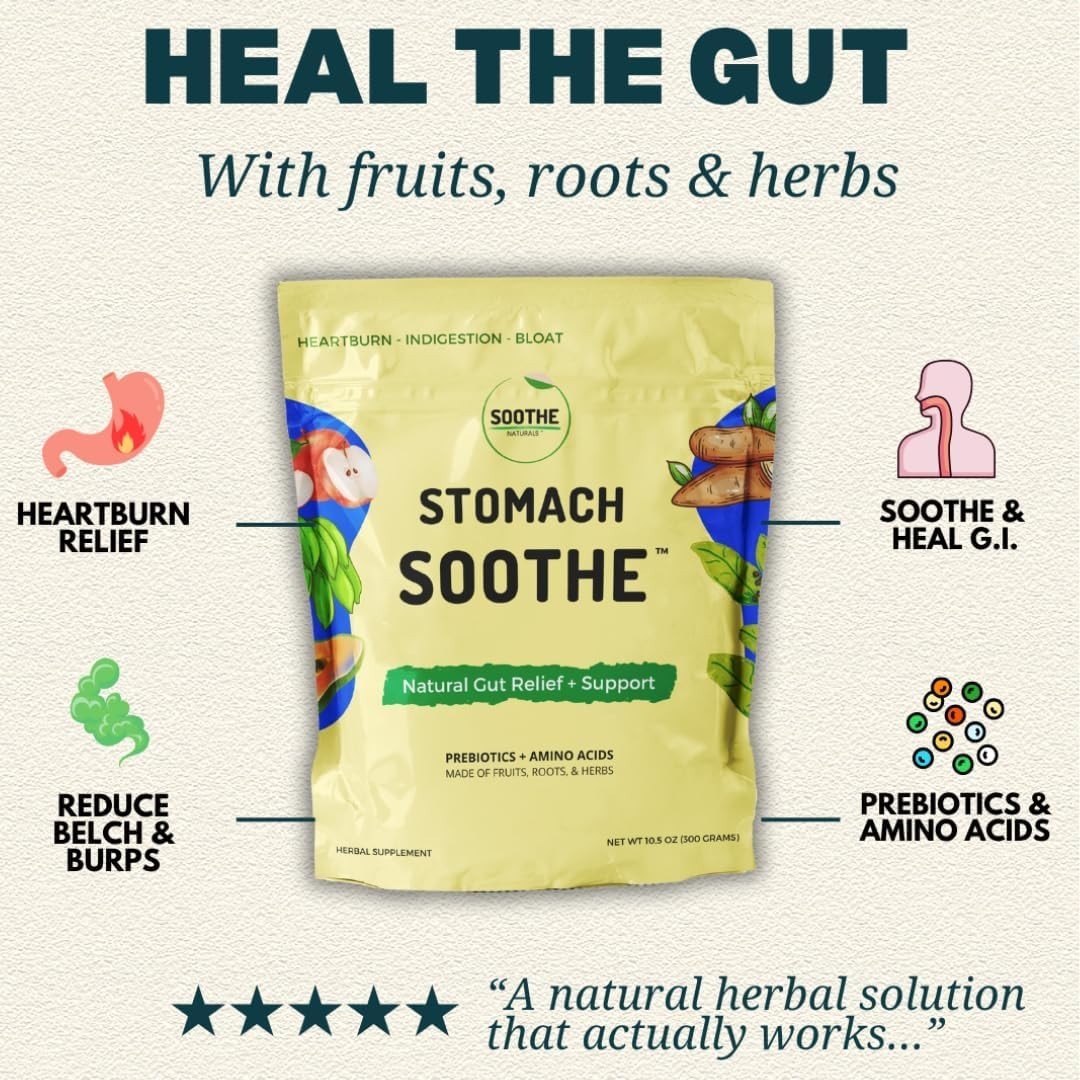 Soothe Naturals Acid Reflux Powder Digestive Support, 12 OZ