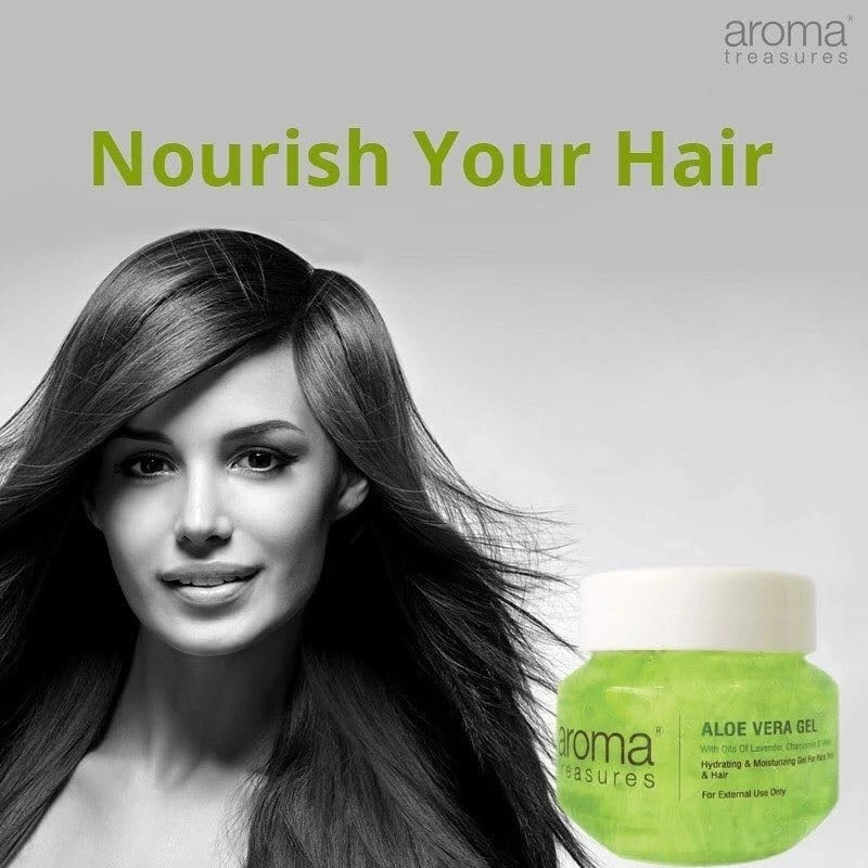Aroma Treasures Aloe Vera Gel 125g | Face & Hair Moisturizer Paraben Free Unisex