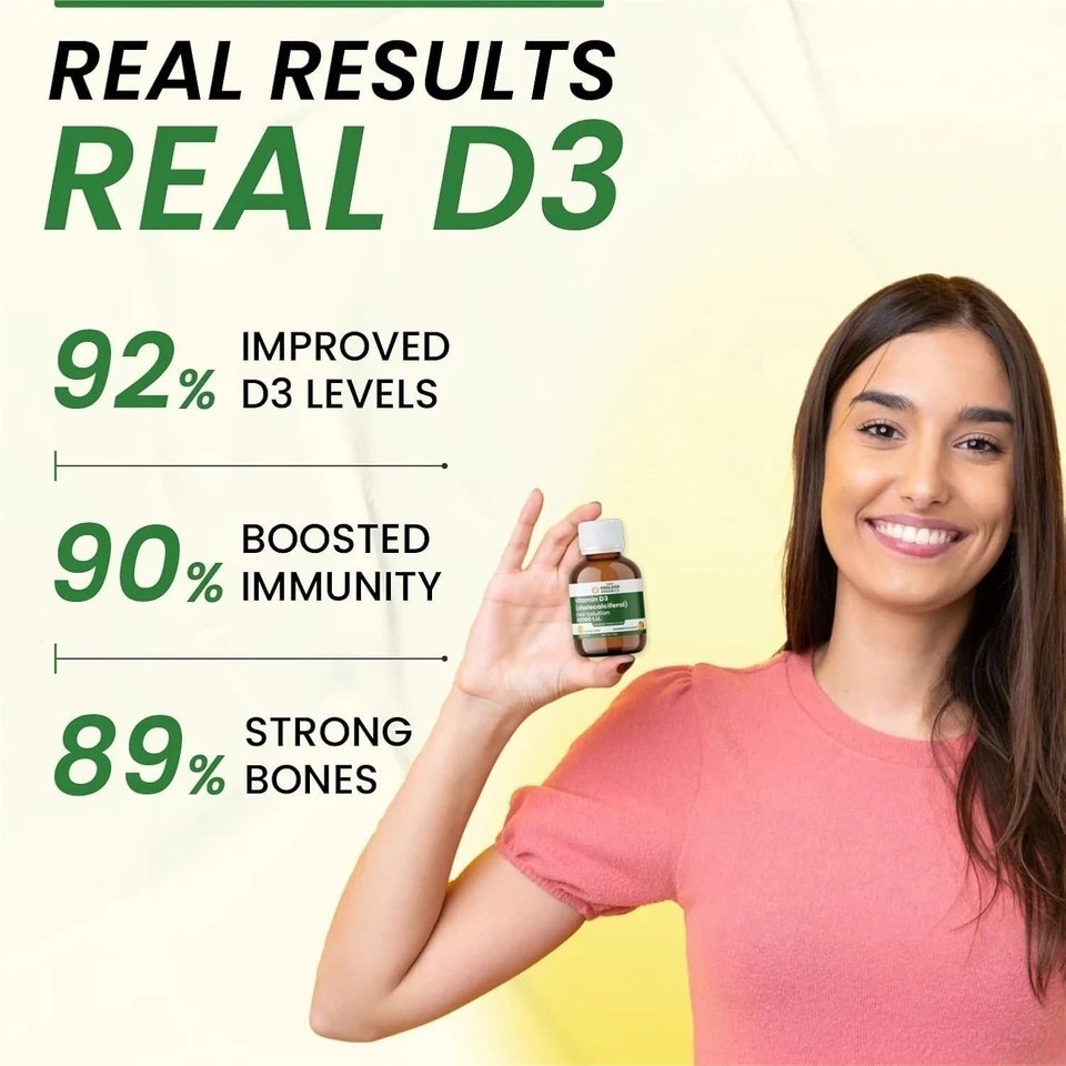 Vitamin D3 60000 IU Shots | Cholecalciferol Vitamin D3 60000 IU Supplement (8x)