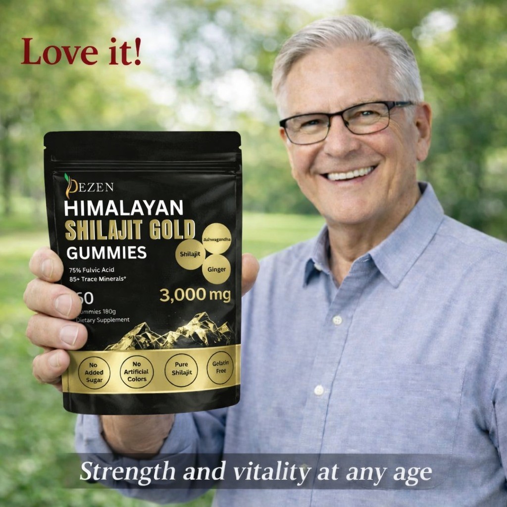Organic Himalayan Shilajit Gummies 3000mg for Energy & Wellness Supplements
