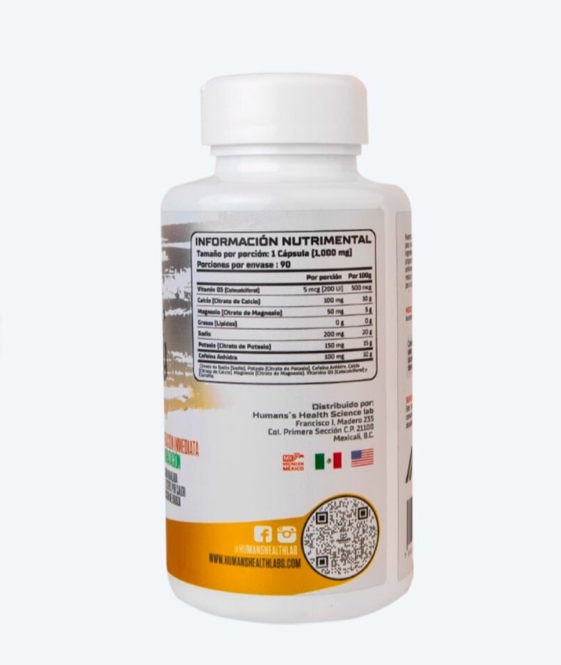 ELECTROLYTE-SALT CAFFEINE CON 90 CPS Humans Health Usa Hidratación-Recovery
