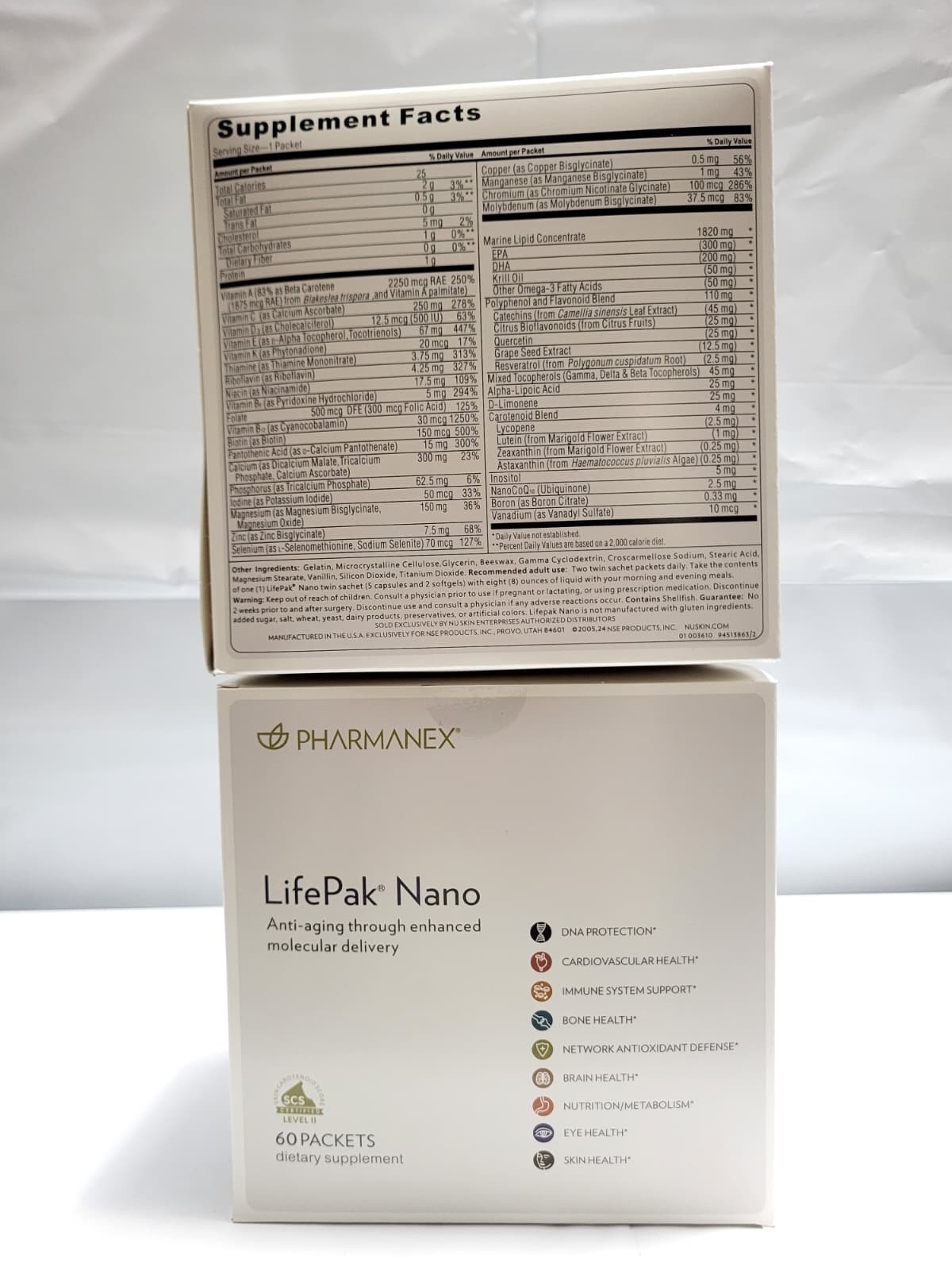 Nu Skin Pharmanex Lifepak Nano, 60 packets, Exp 12/2027