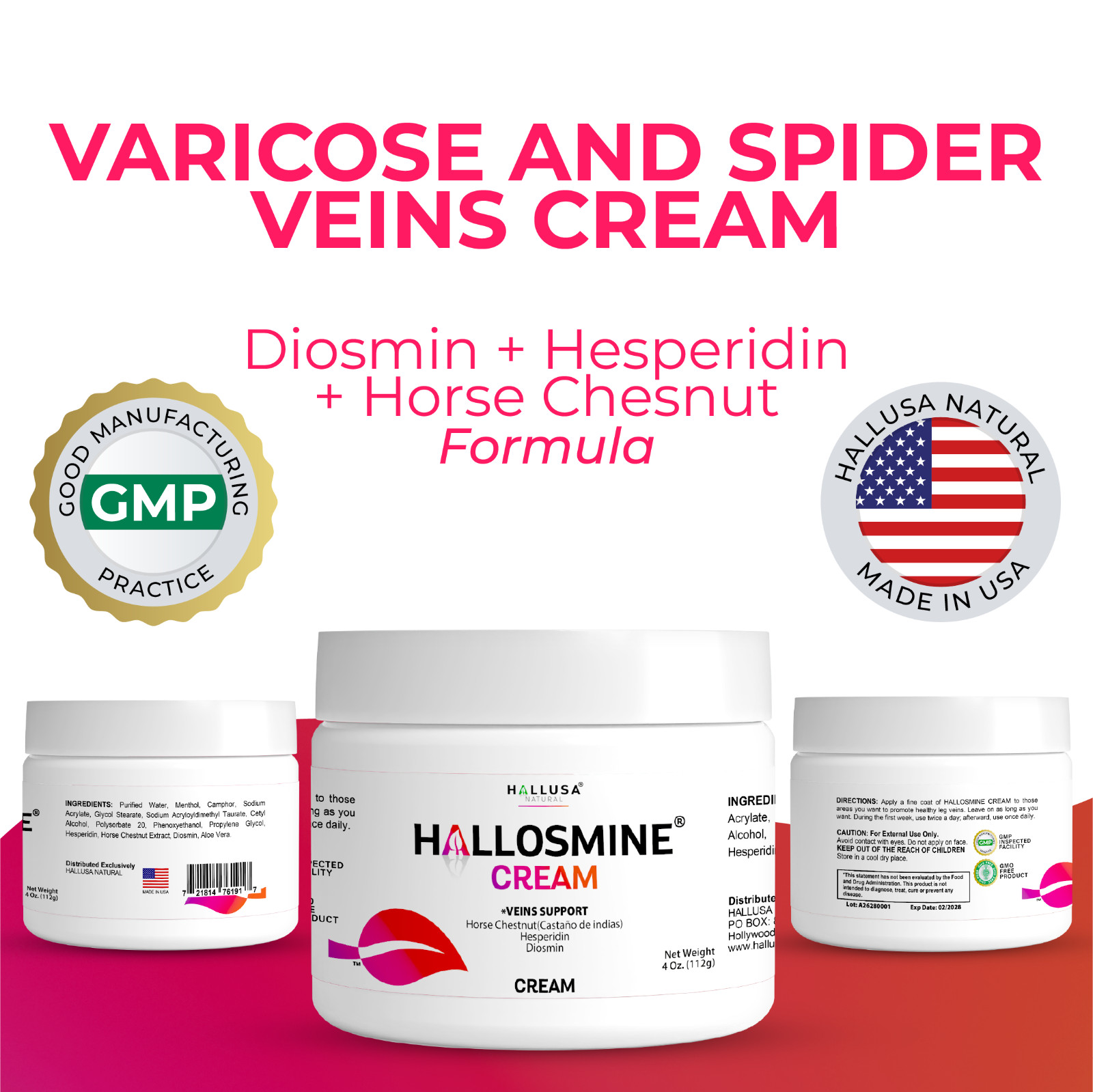 Varicose Veins Treatment for Legs | Varicose Veins Cream for Pain Relief | 4oz