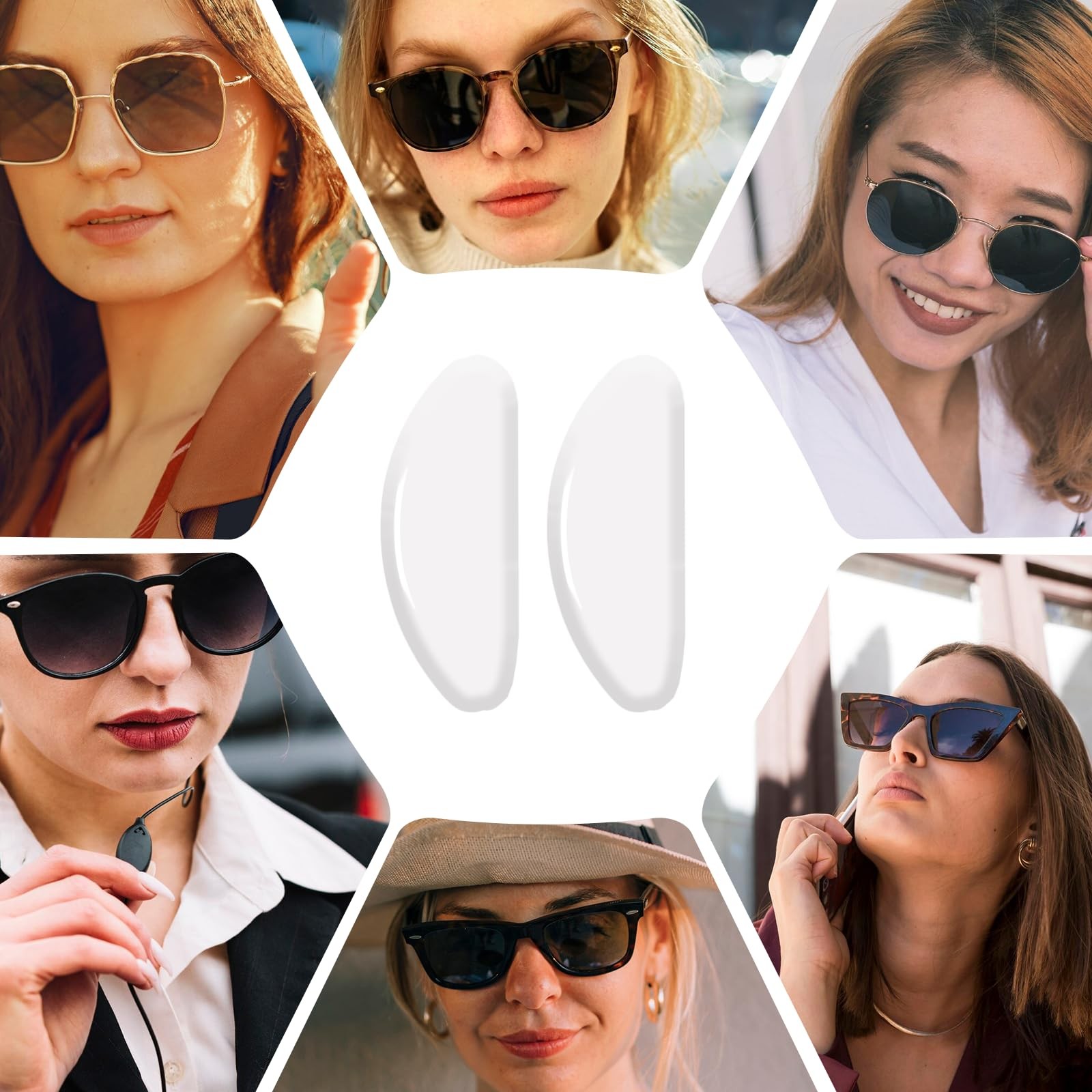 30 Pairs Clear Eyeglasses Nose Pads Anti-Slip Soft Glasses Transparent
