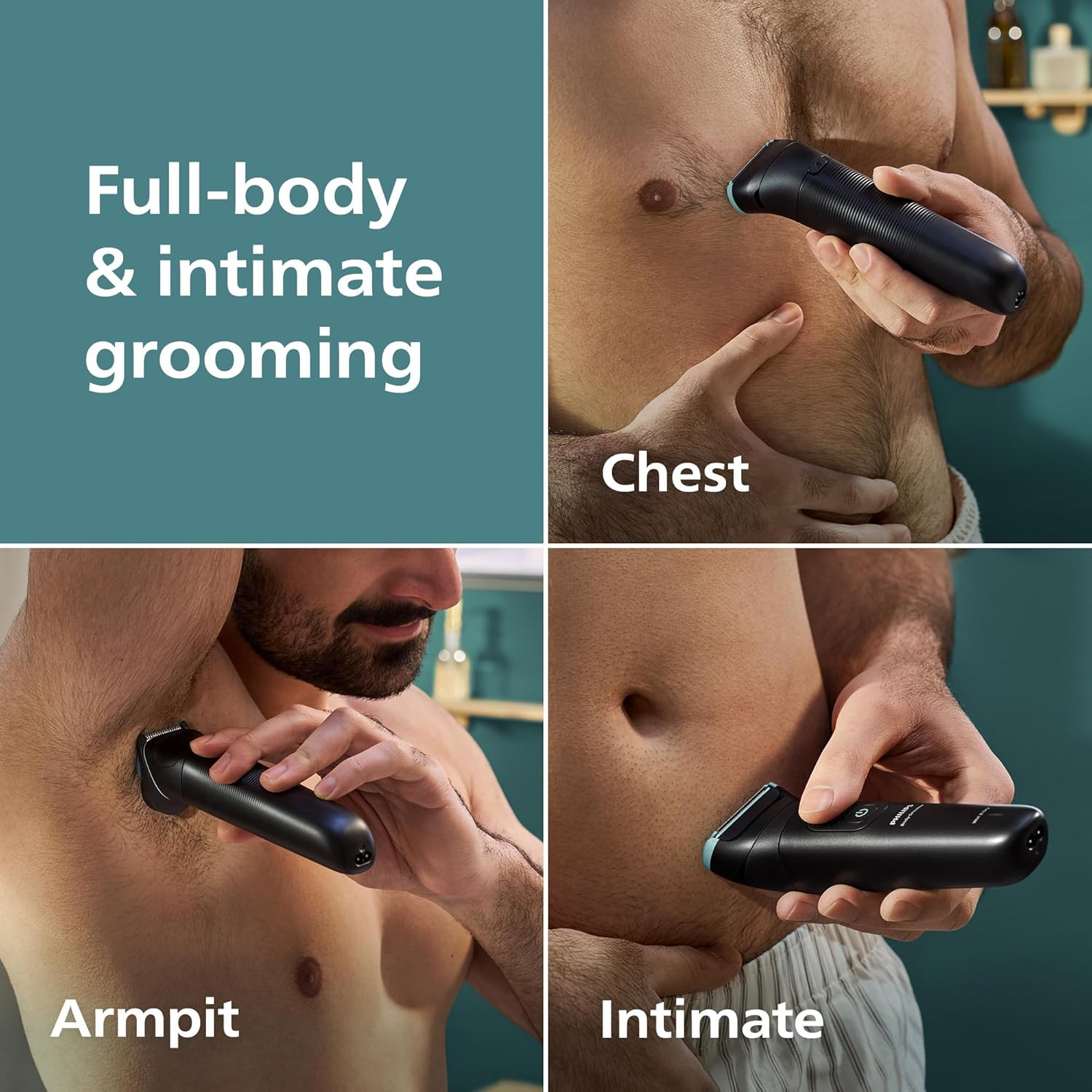 Philips Body Groomer 5000 Series, Intimate Hair Shaver & Trimmer for Men with I