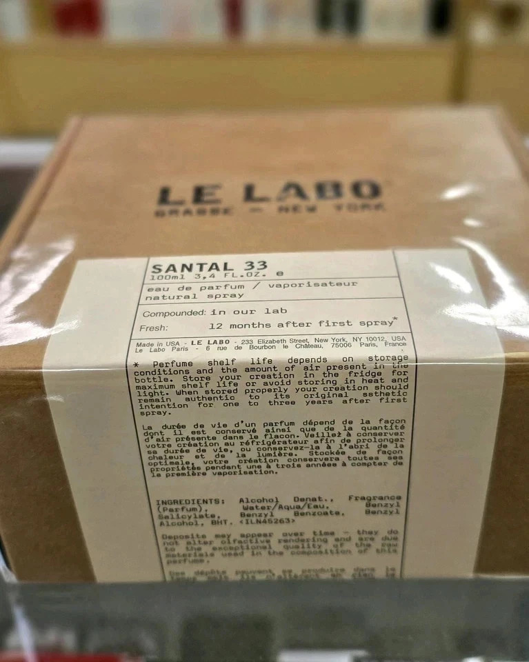 Le Labo Santal 33 3.4 Oz / 100 ML Unisex Eau de Parfum spray New In Box K kribac