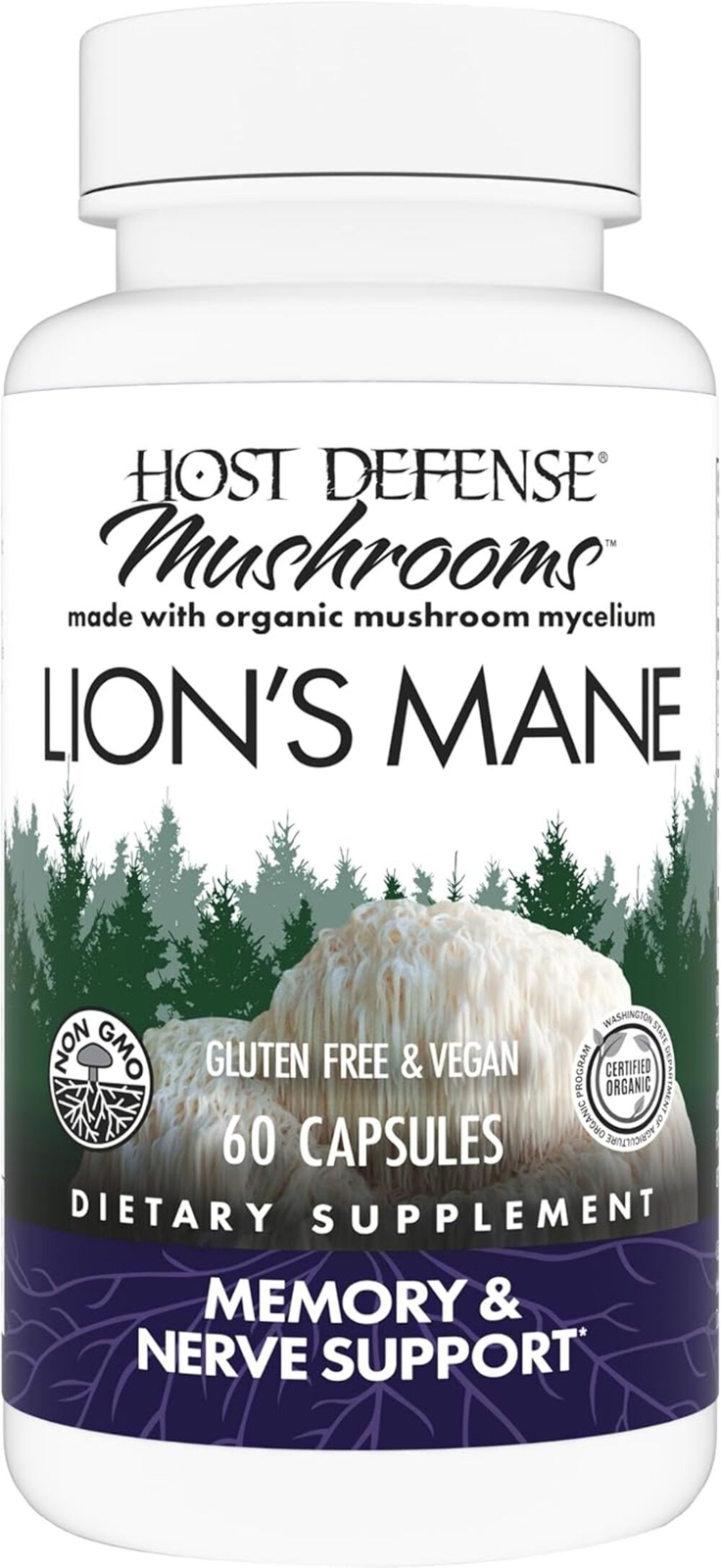 Host Defense Lion’s Mane – Brain Health Support -60 Capsules EXP 04/28