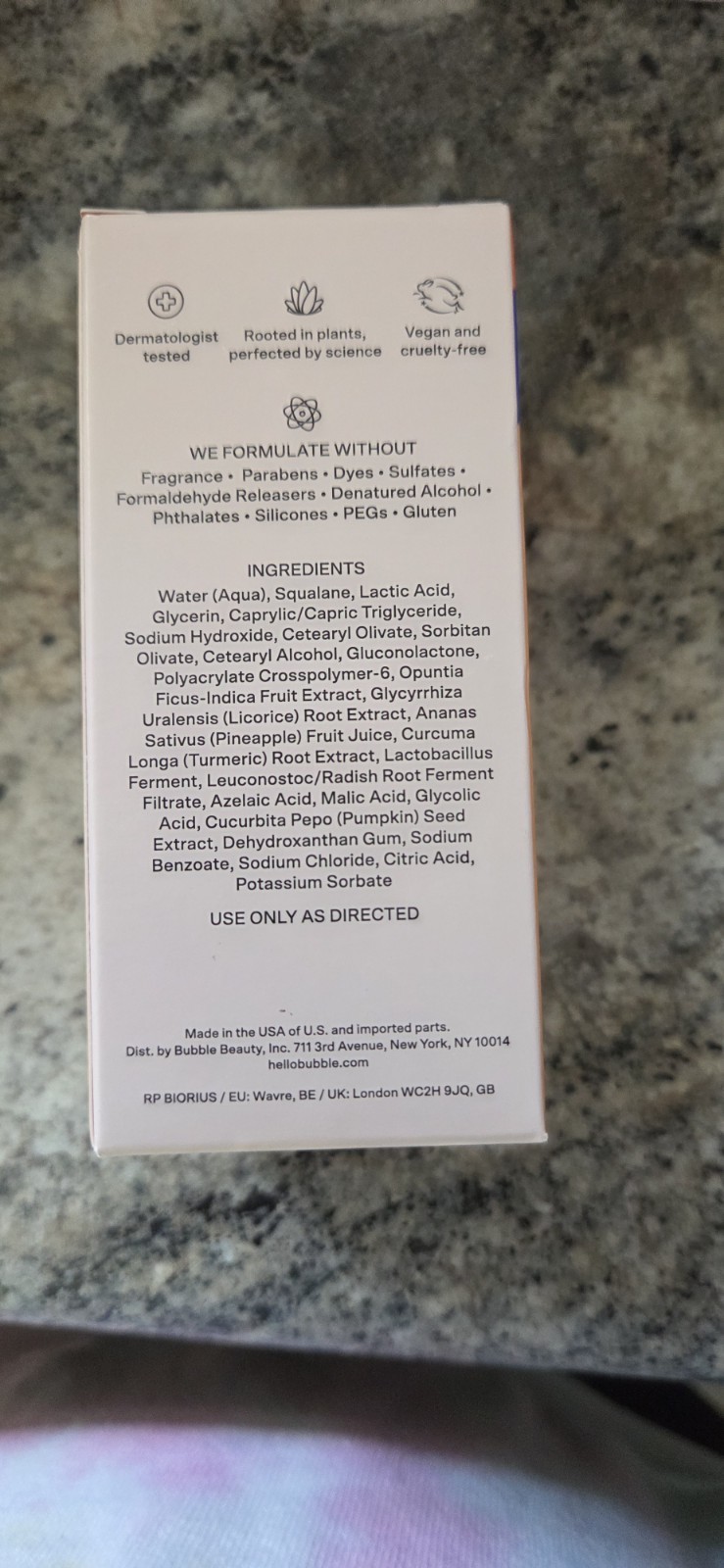 Bubble Moon Walk Exfoliating Serum 1 fl oz AHA Vegan Cruelty-Free Face