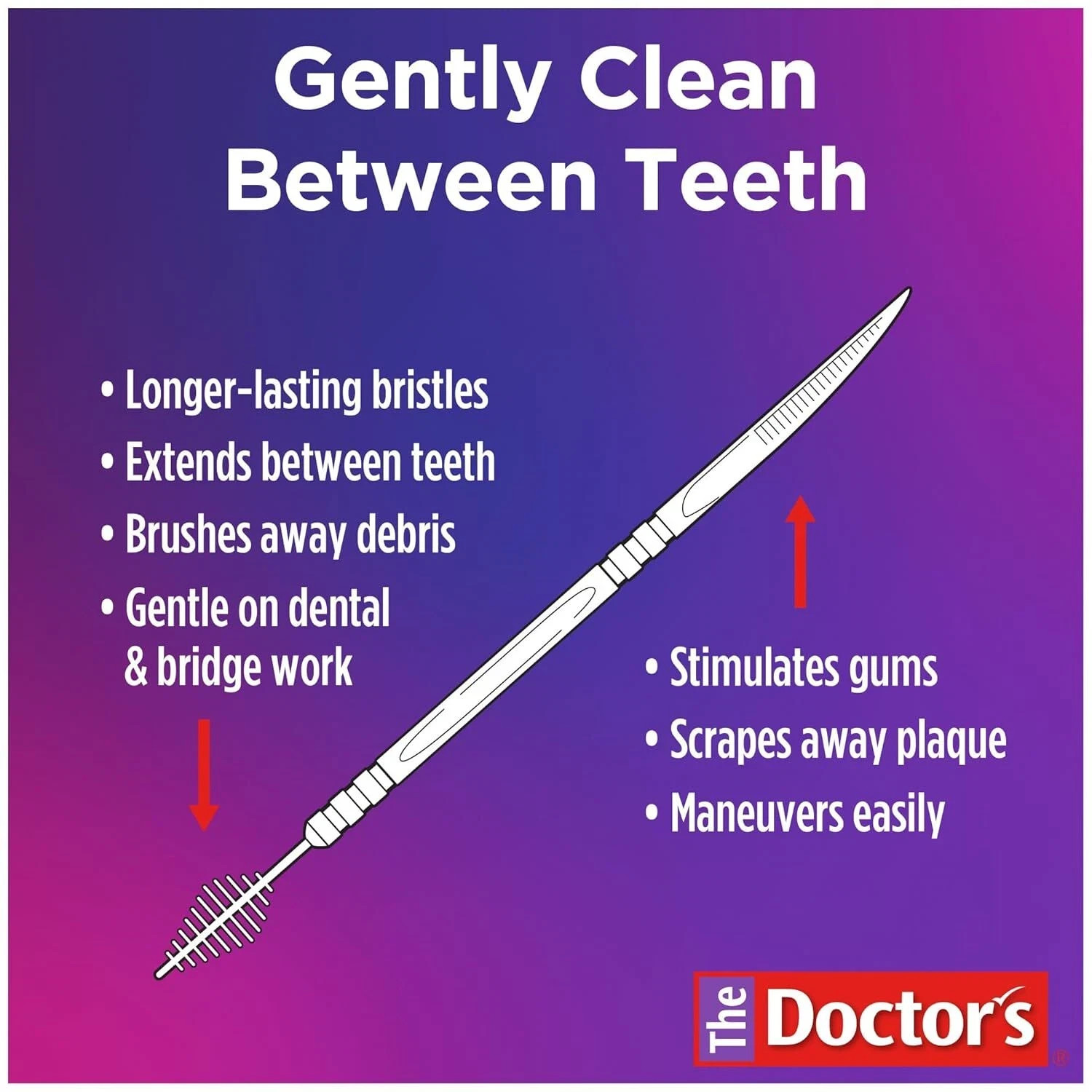 Doctors Brushpicks Brush Picks Interdental Toothpicks with Case: 275 Count