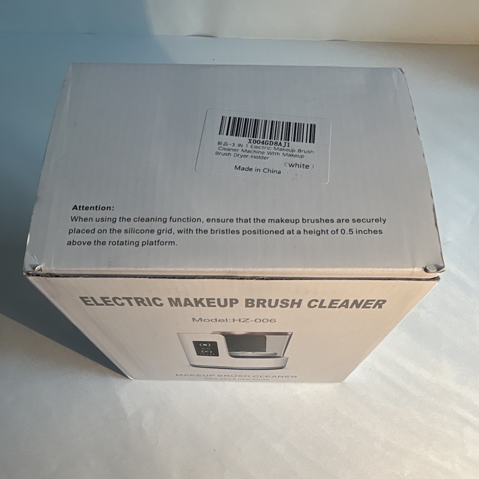 Electric Makeup Brush Cleaning Machine, White, Model/MPN HZ-006