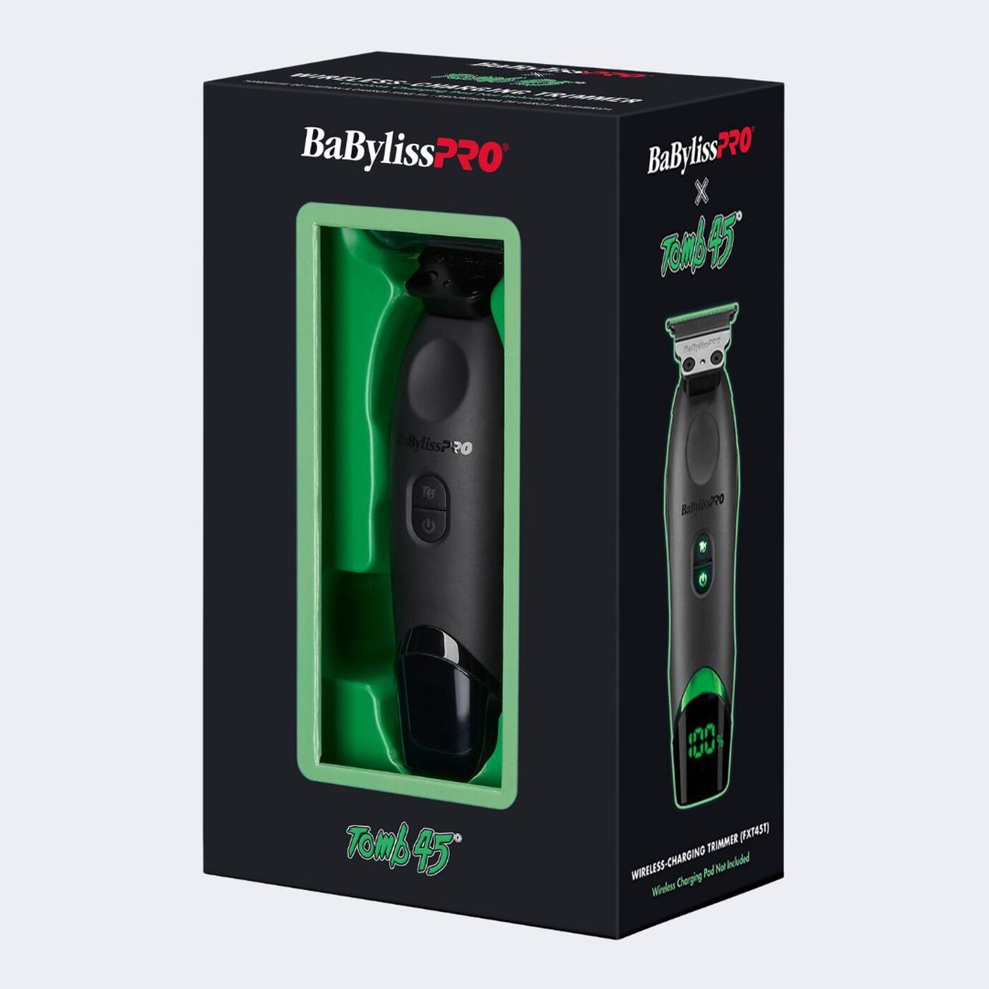 Babyliss Pro X Tomb45 Black Green Professional Cordless Trimmer FXT45T Tomb 45