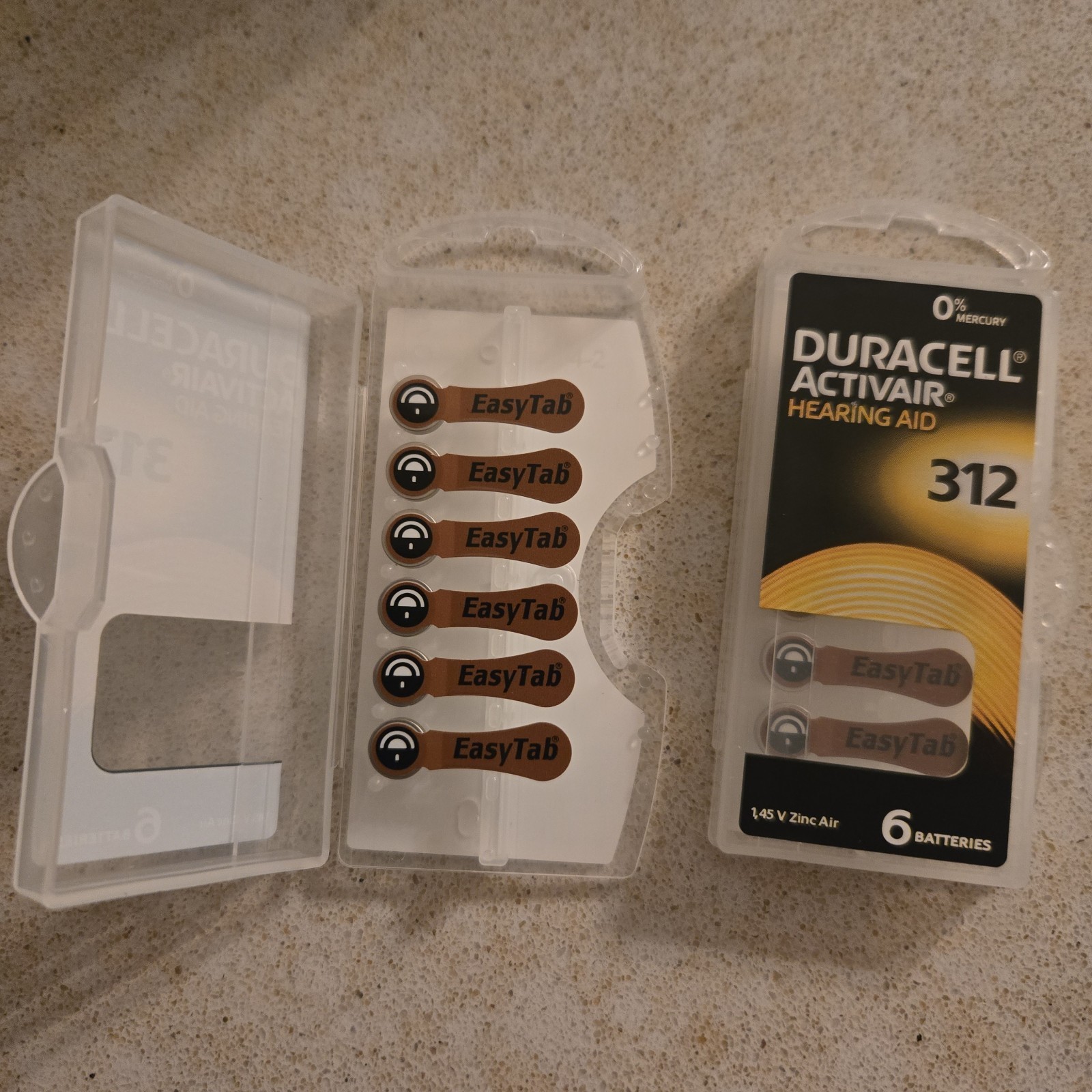 Qty 45 Duracell Activair Hearing Aid Batteries Size 312 Best By 10/26