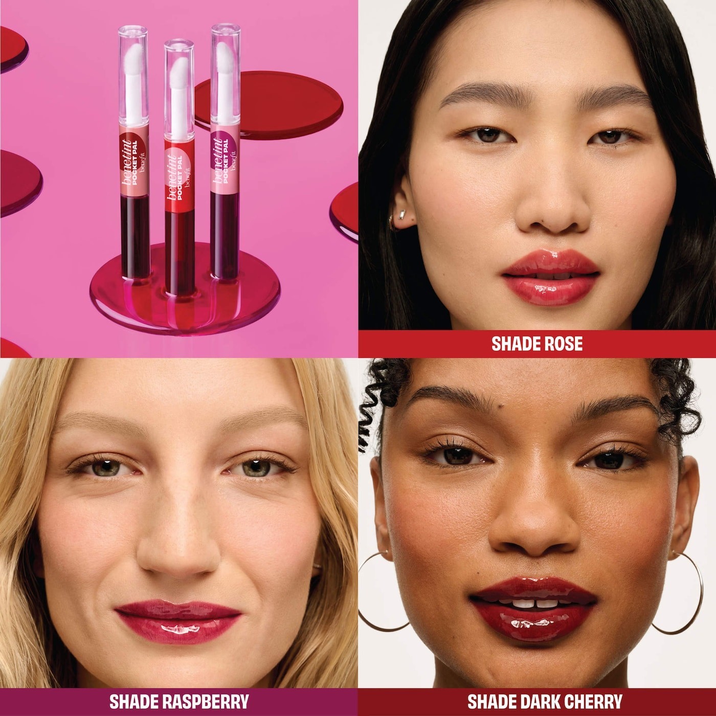 Benefit Benetint Pocket Pal Dual Ended Lip Stain Gloss Choose Shade 2×0.09oz,NEW