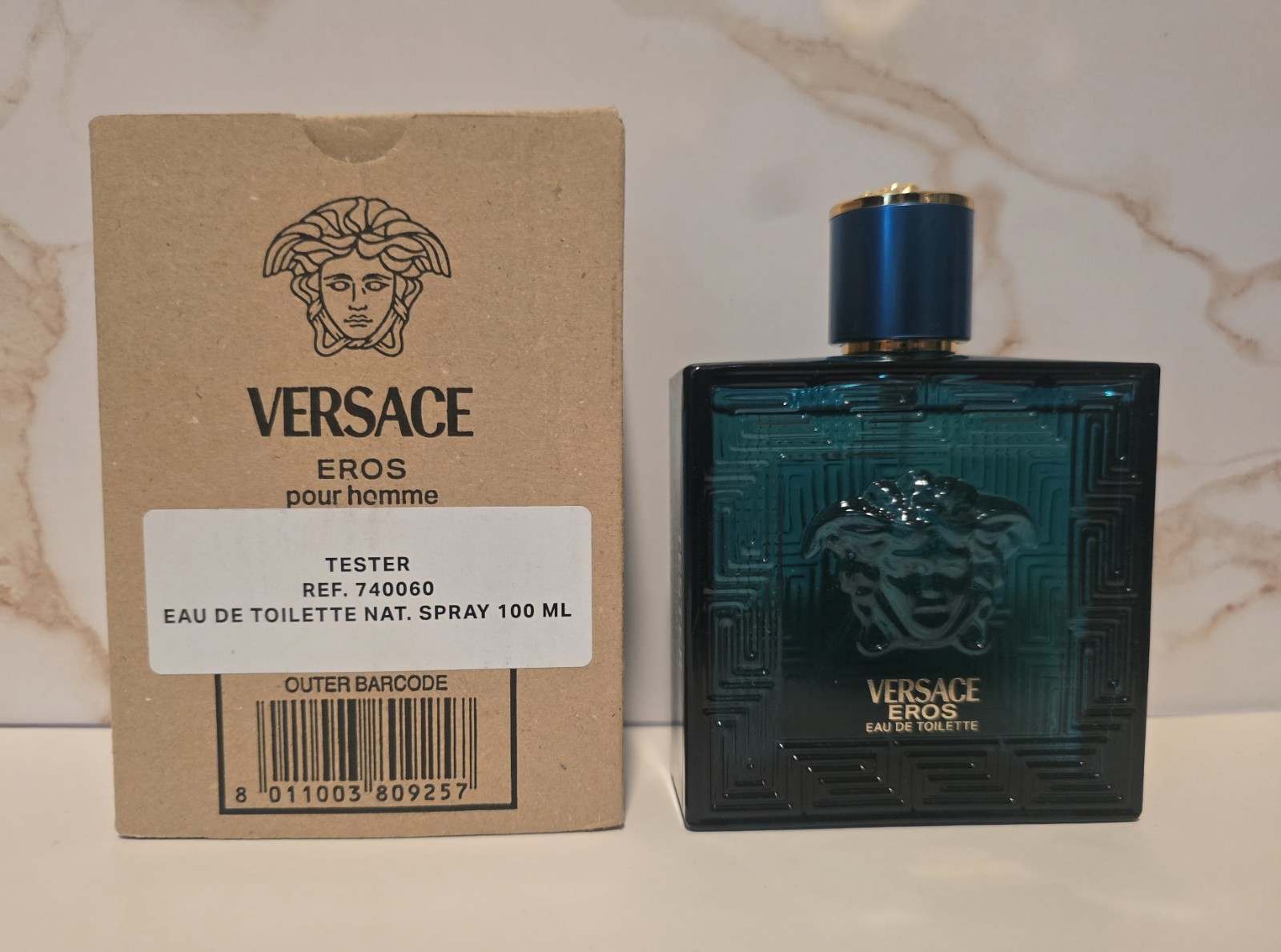 Versace Eros EDT 3.4 oz 100ml Tester Men’s Cologne Spray w/ Cap Authentic