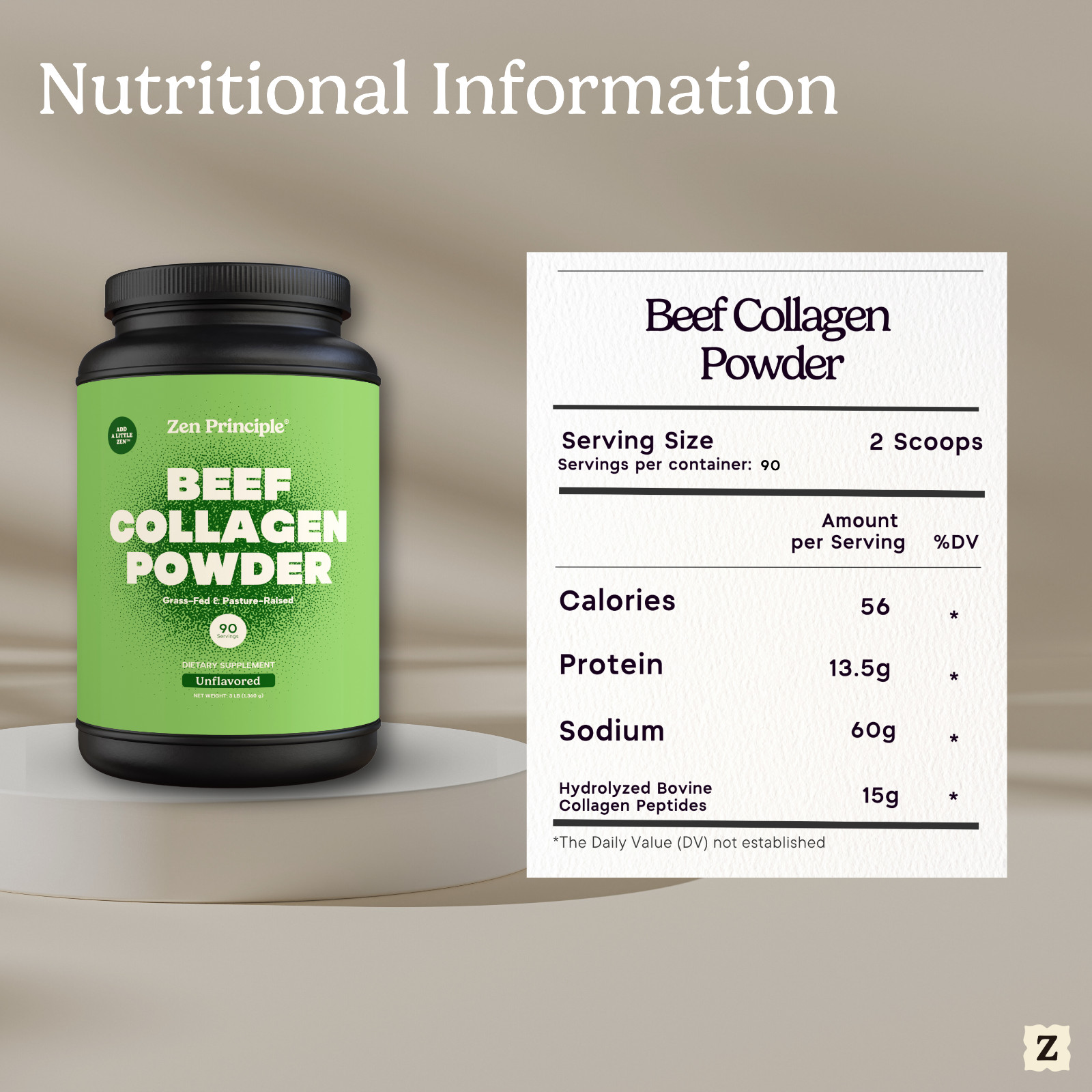 Grass-Fed Collagen Peptides Hydrolyzed 3 lb
