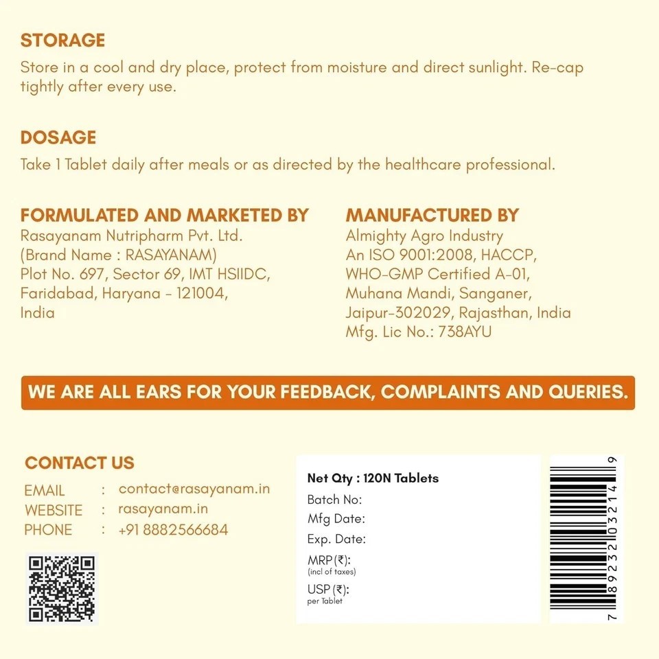 Vitamin D3 K2(MK-7) from Balchem, USA | For Bone Strength, Heart Health,Immunity
