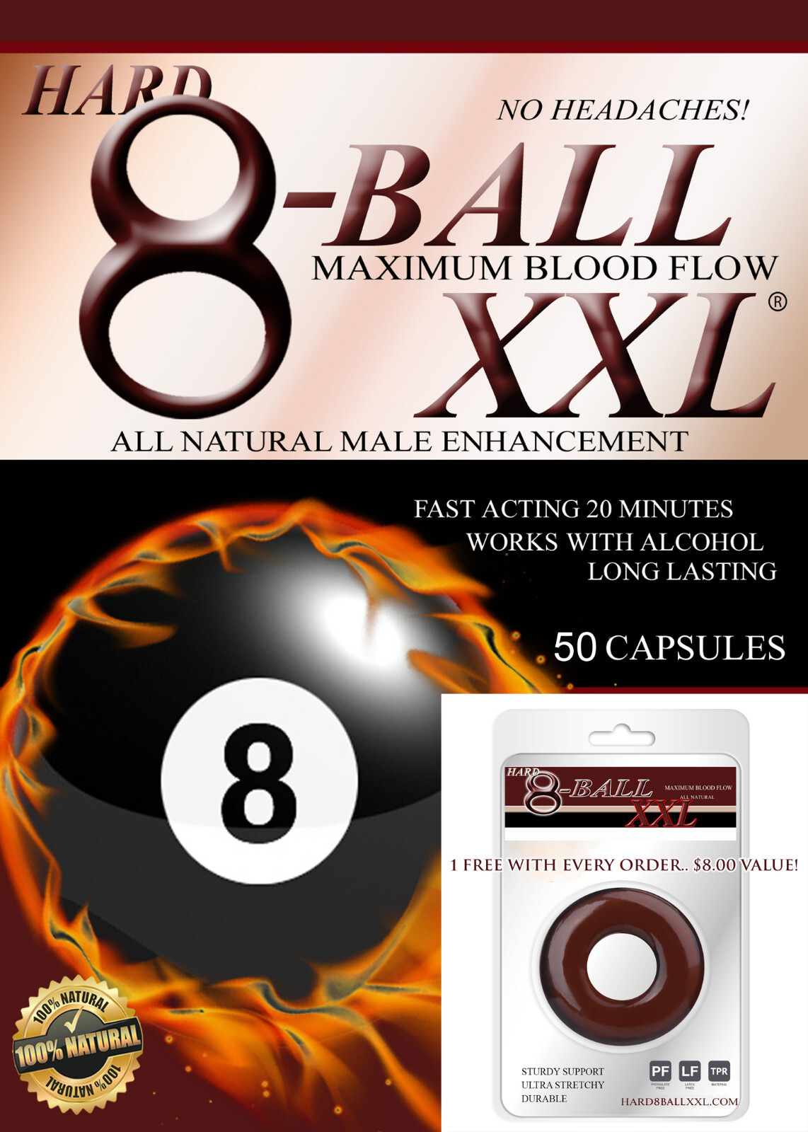 Hard Eight Male Enhancement 60 – WORKS OR YOUR MONEY BACK!