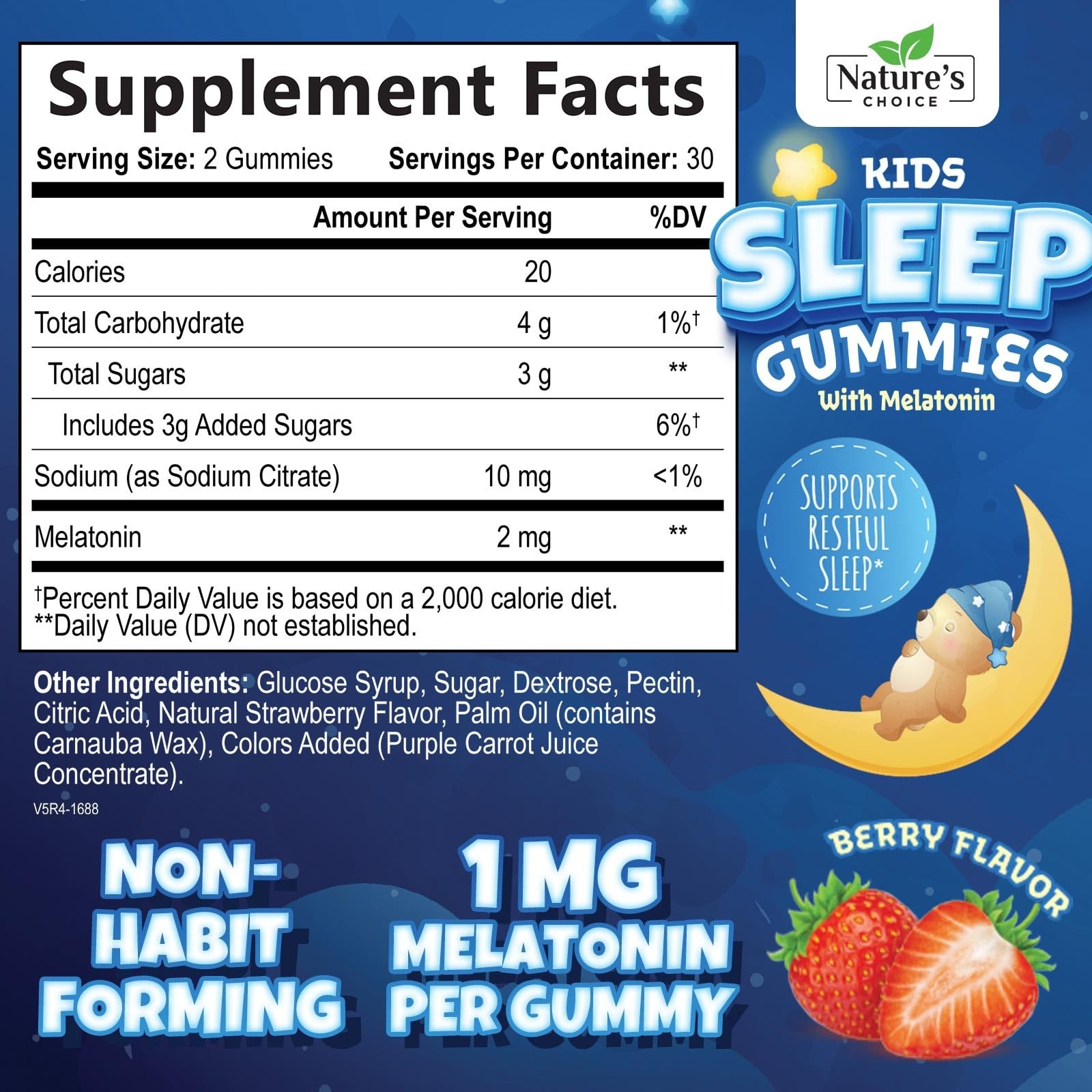 Kids Melatonin Gummies – 2mg Melatonin Per Serving – Best Children’s Melatonin G