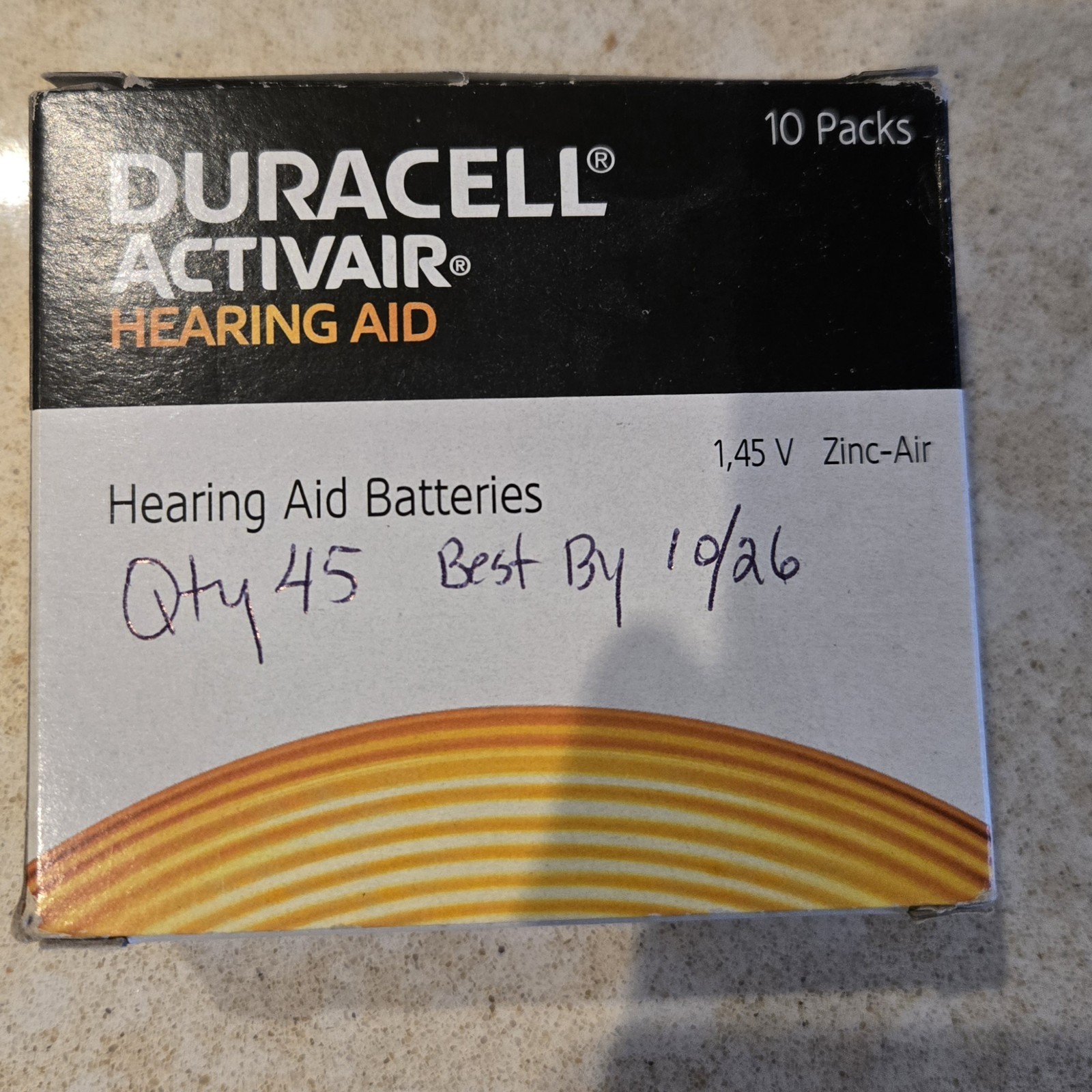 Qty 45 Duracell Activair Hearing Aid Batteries Size 312 Best By 10/26