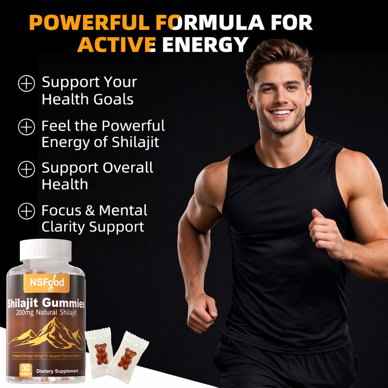 Pure 100% Himalayan Shilajit Gummies | Shilajit Resin Supplement | Energy Boost