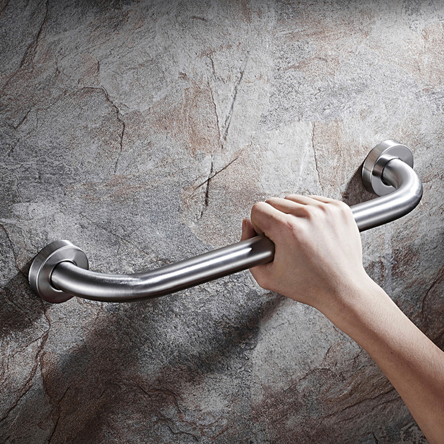 2PCS Stainless Steel Grab Bar Bathroom Safety Handicap Shower Tub Handle Support
